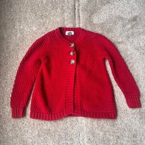 red old navy knit button down sweater